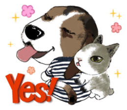 The beagle meets the little rabbit 2017 sticker #15044154