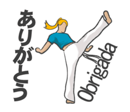 Talk with capoeira sticker #15044801
