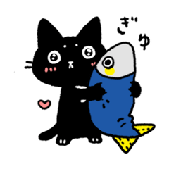 Black<Cat sticker>