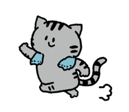 Silver tabby<Cat sticker> sticker #15047705