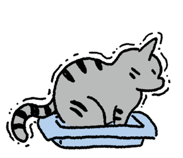 Silver tabby<Cat sticker> sticker #15047713