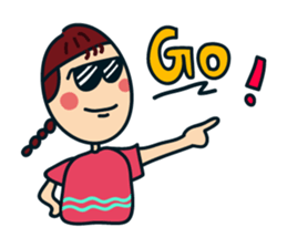 Braids girl sticker #15047820