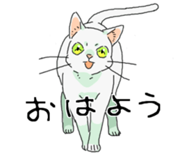 White<Cat sticker> sticker #15048327