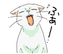 White<Cat sticker> sticker #15048333