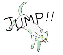 White<Cat sticker> sticker #15048343