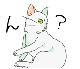 White<Cat sticker> sticker #15048344