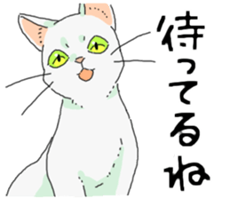 White<Cat sticker> sticker #15048353