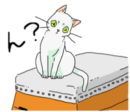 White<Cat sticker> sticker #15048356