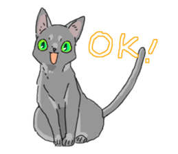 Russian Blue<Cat sticker> sticker #15048968