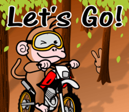 monkey rider sticker #15049050