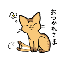 Abyssinian<Cat sticker> sticker #15049452