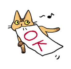 Abyssinian<Cat sticker> sticker #15049456