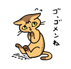 Abyssinian<Cat sticker> sticker #15049479