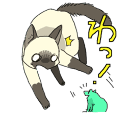 Siamese<Cat sticker> sticker #15049897