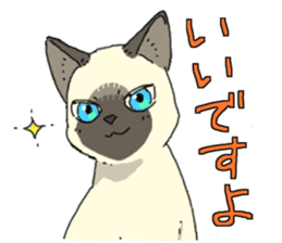 Siamese<Cat sticker> sticker #15049916
