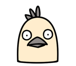 Bird's facial performance-TORI NO KAOGEI sticker #15050708