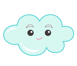 Two clouds sticker #15051013