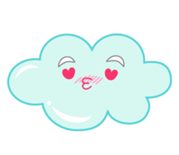 Two clouds sticker #15051015