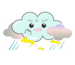 Two clouds sticker #15051017
