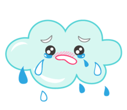 Two clouds sticker #15051021