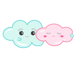 Two clouds sticker #15051024