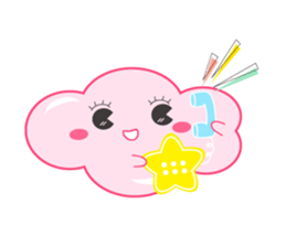 Two clouds sticker #15051028