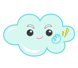 Two clouds sticker #15051031