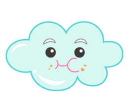 Two clouds sticker #15051035