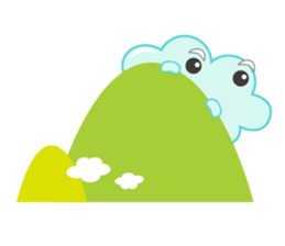 Two clouds sticker #15051039