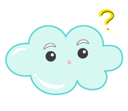 Two clouds sticker #15051041