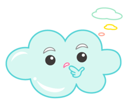 Two clouds sticker #15051043