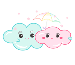 Two clouds sticker #15051045