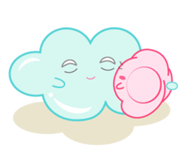 Two clouds sticker #15051048