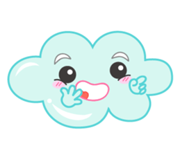 Two clouds sticker #15051049