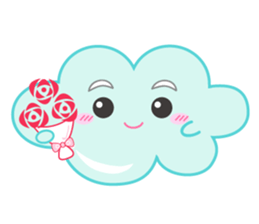 Two clouds sticker #15051050