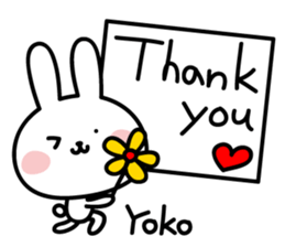 Yoko's Rabbit Sticker sticker #15052027
