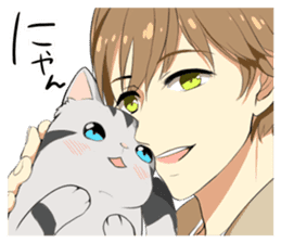 American Shorthair cat&Japanese Boy sticker #15052657
