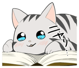 American Shorthair cat&Japanese Boy sticker #15052680