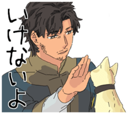 Golden cat&Japanese Boy sticker #15054114