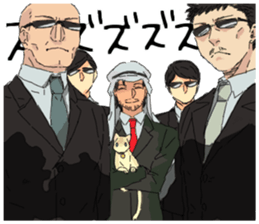 Golden cat&Japanese Boy sticker #15054115