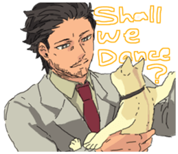 Golden cat&Japanese Boy sticker #15054123