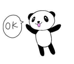 panda panda pompon sticker #15054413