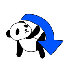 panda panda pompon sticker #15054433