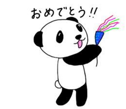 panda panda pompon sticker #15054439