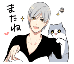 Longhair cat&Japanese Boy sticker #15054710