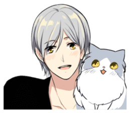 Longhair cat&Japanese Boy sticker #15054714