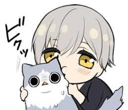 Longhair cat&Japanese Boy sticker #15054721