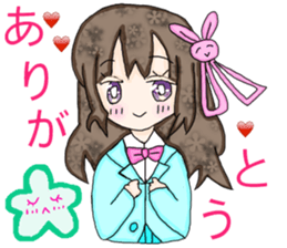 Cellular phone rabbit and Mean superior. sticker #15056478