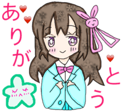 Cellular phone rabbit and Mean superior. sticker #15056478