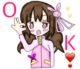 Cellular phone rabbit and Mean superior. sticker #15056480